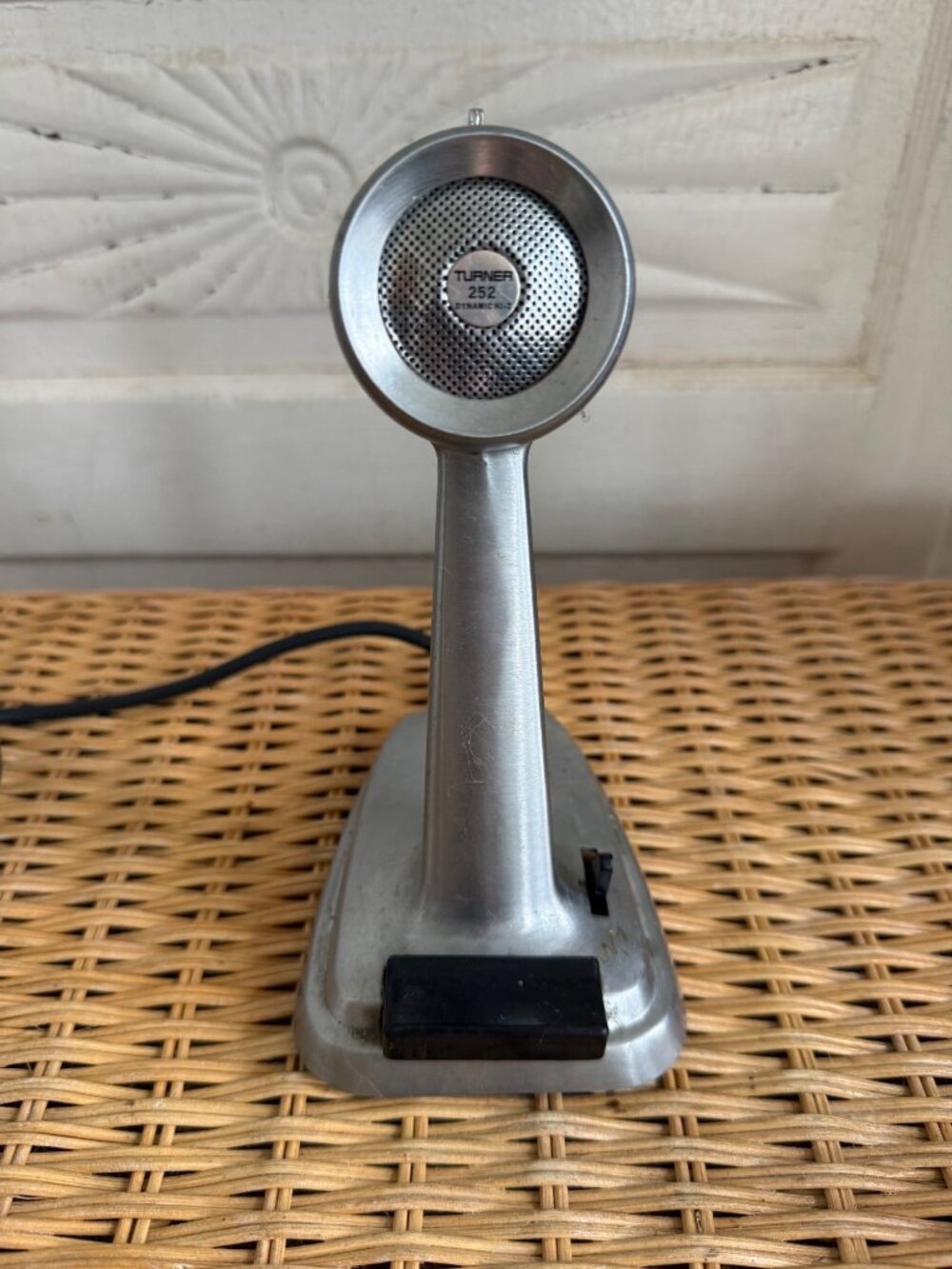 Vintage 1960s Turner #252 Bullet Table top Microphone Untested Parts Decor